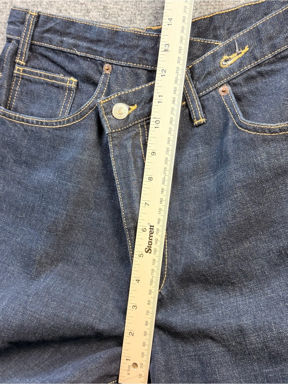 Zara Women’s Size 10 Asymmetrical Crossover Waist Wide Leg Dark Wash Jeans - Picture 9 of 14